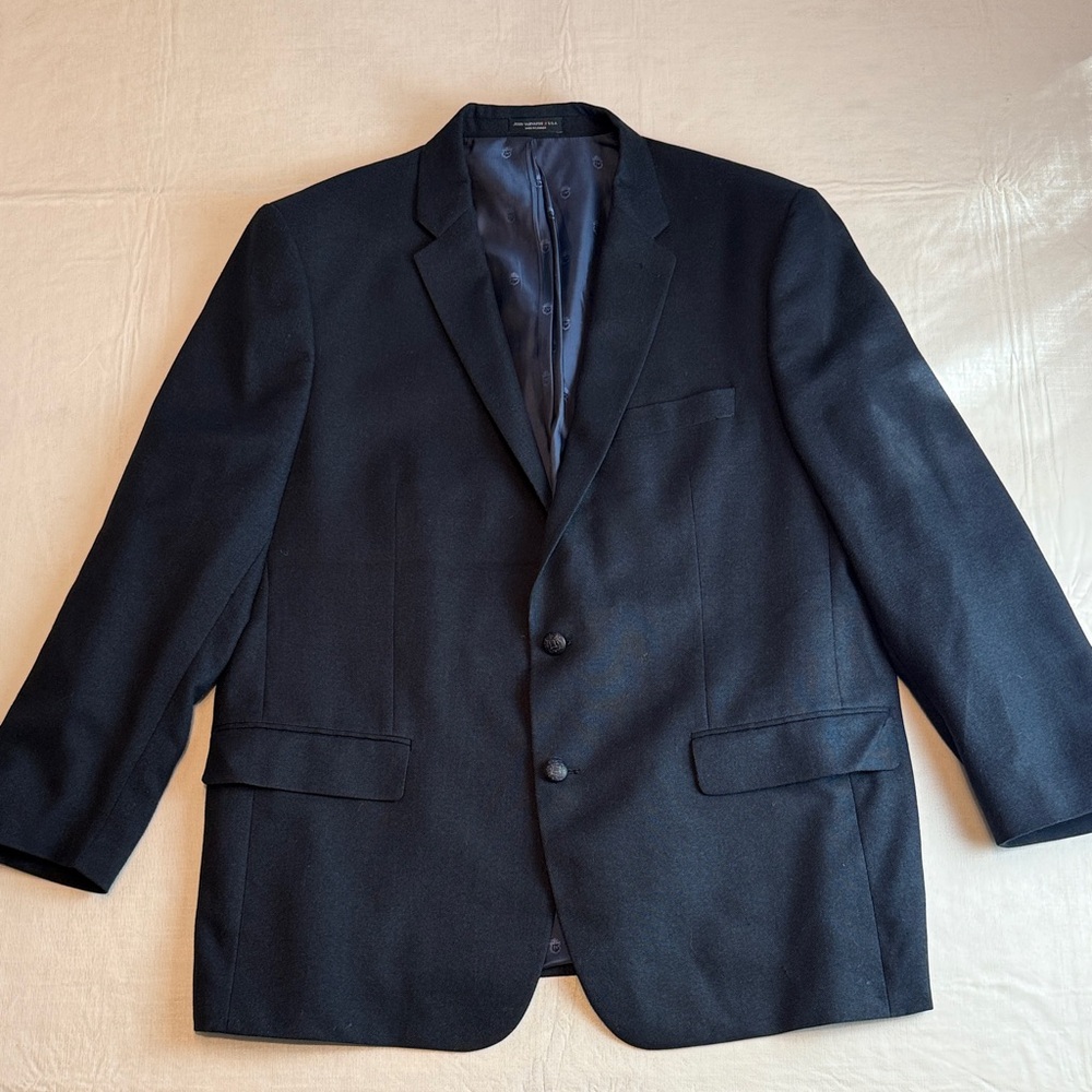 John Varvatos Men's Midnight Black 2 Button Blazer Size 46R
